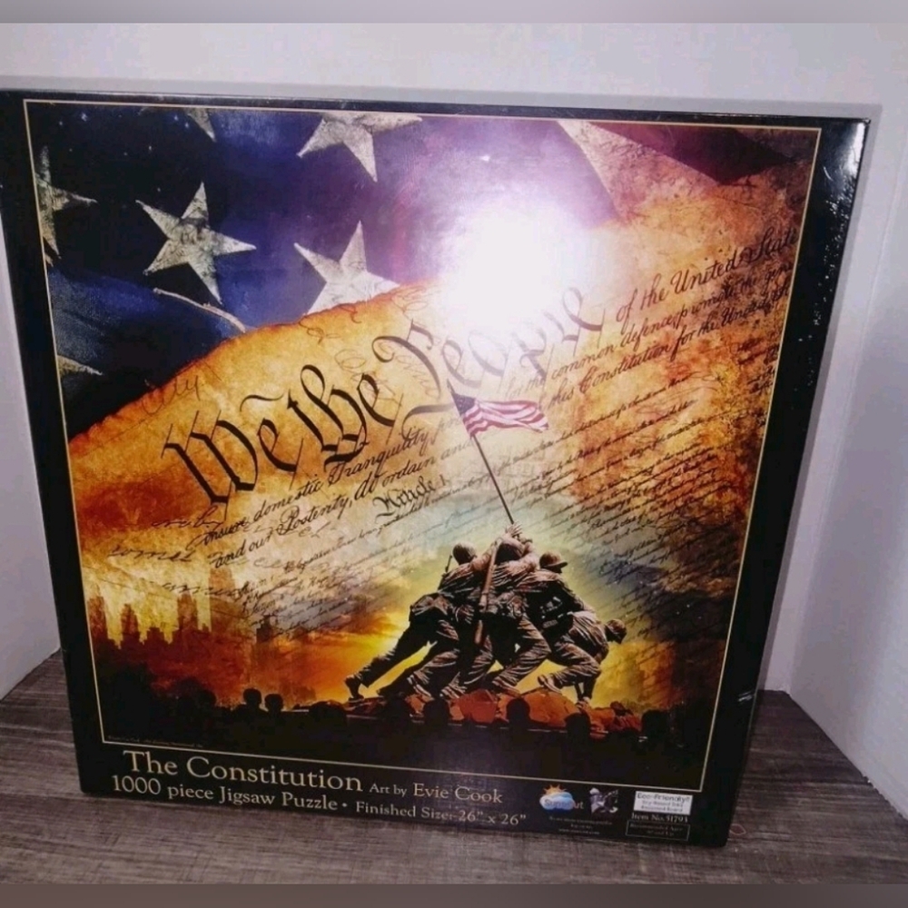 The Constitution Evie Cook 1000 Piece Jigsaw Puzzle 26" x 26" Sealed Package NEW